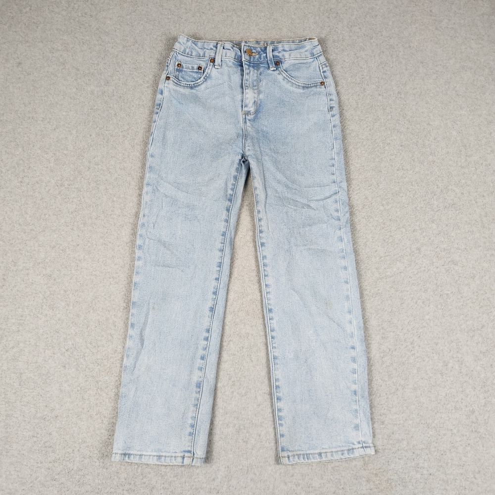 Tractr Jeans Kids 8 Light Blue Denim Cotton Stretch Y2K Comfort Straight Leg
